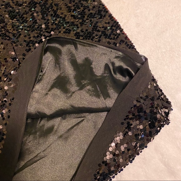 Elie Tahari Black Sequin long sleeve dress - Picture 6 of 6